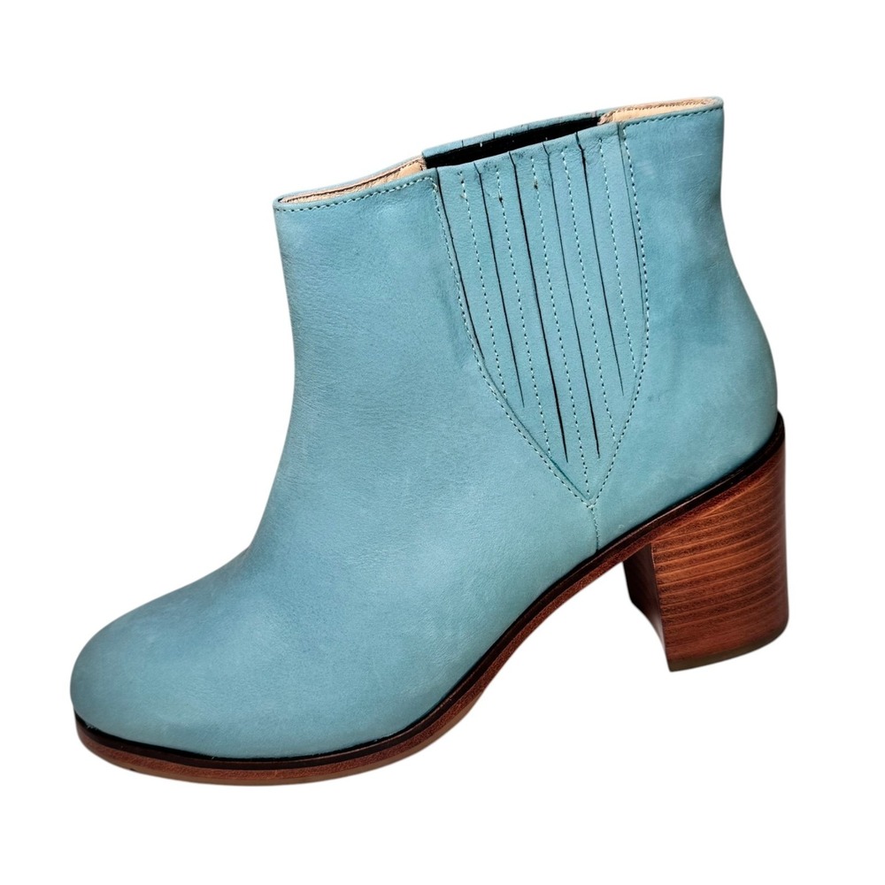 Samantha Pleet x Wolverine 1000 Mile Turquoise Leather Ankle Boots NEW size 9 B